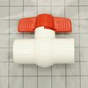 Thrifco Plumbing 1/2 Inch Threaded PVC Ball Valve, Red Handle, Economy 6415420